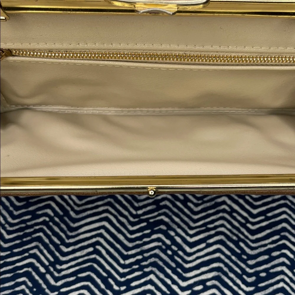 Elegant Vintage Brown Clutch with chain